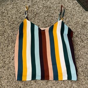forever 21 striped tank blouse